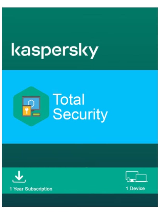 كاسبرسكي توتال سكيورتي | جهاز واحد سنة واحدة | ترخيص رقمي | توصيل في نفس اليوم
